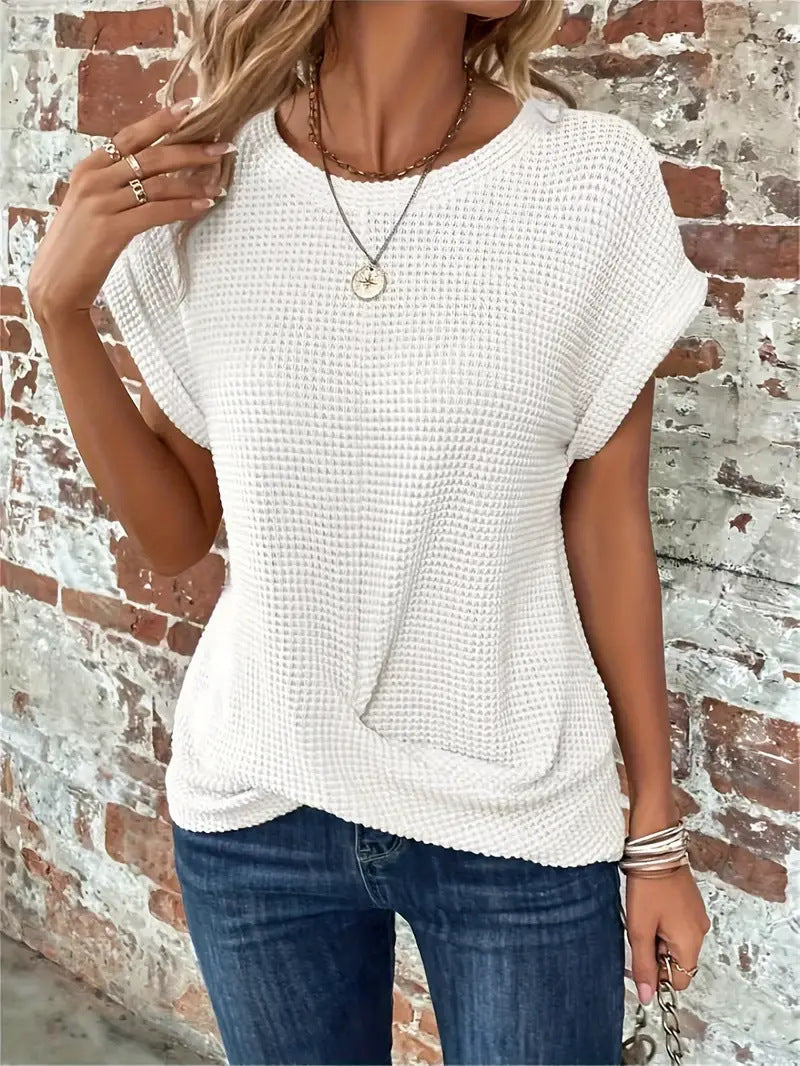 Women's Twist-Front Top with Batwing Sleeves
