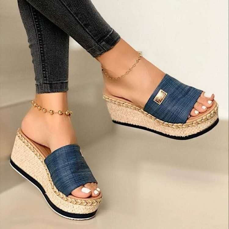Women's  Orthopedic Espadrille Wedge Sandals with Open Toe