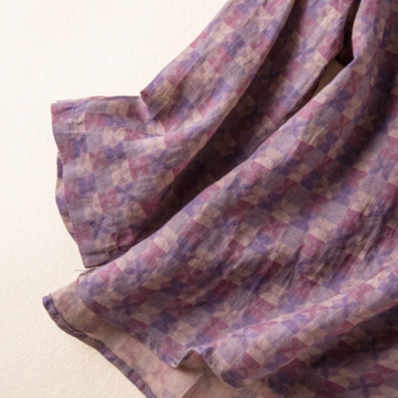 Thea | Paisley Print Blouse with V Neckline and Long Sleeves