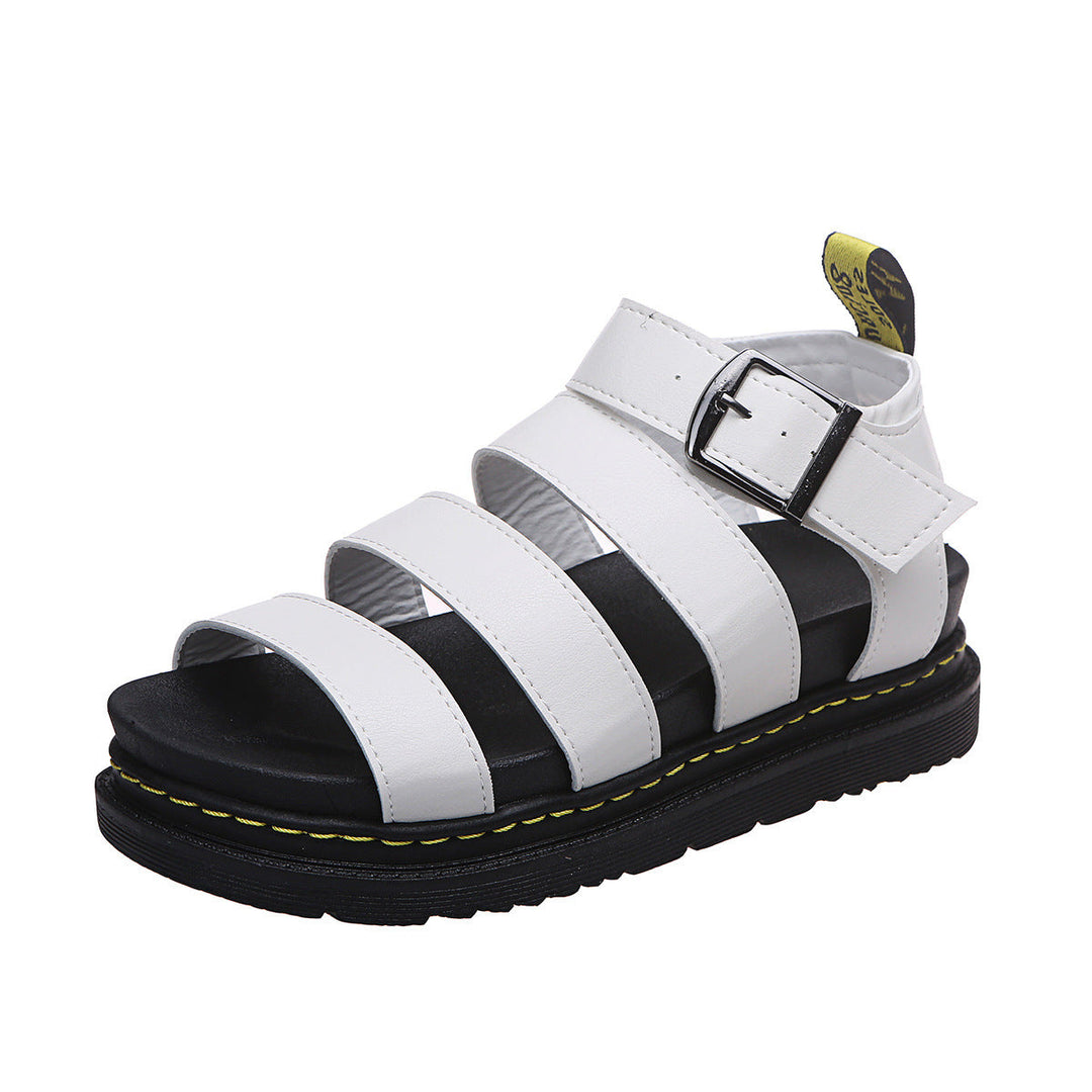 Women's Orthopedic Chunky Platform Sandals with Ankle Buckle