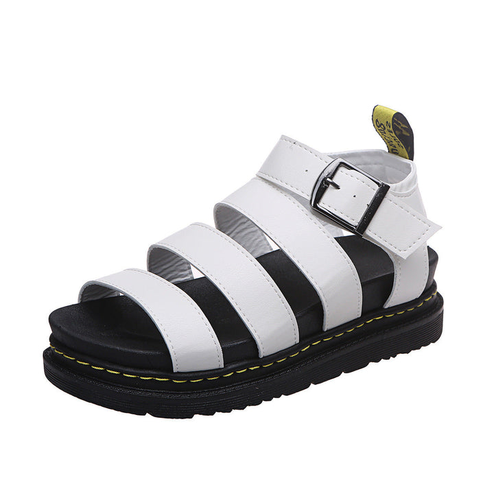 Women's Orthopedic Chunky Platform Sandals with Ankle Buckle