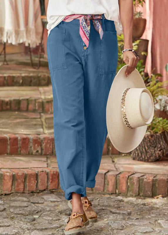Jodie | Relaxed Fit Trousers with Button Front and Patch Pockets