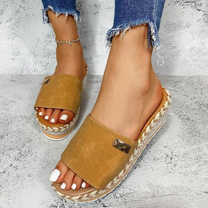 Women's  Orthopedic Espadrille Wedge Sandals with Open Toe