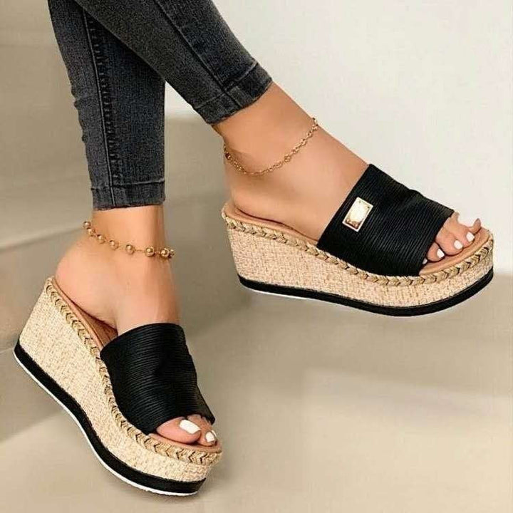 Women's  Orthopedic Espadrille Wedge Sandals with Open Toe