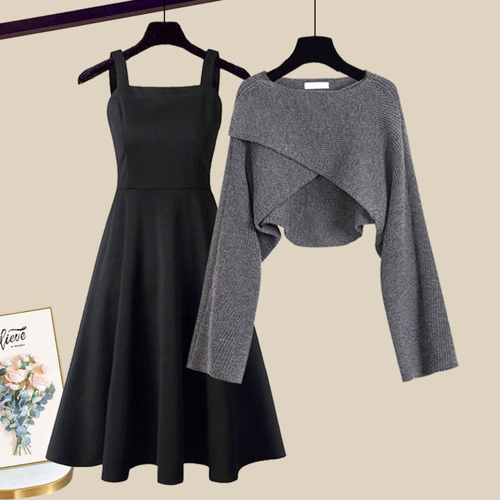 Tara | Co-ord Set with Midi Dress and Cropped Cardigan