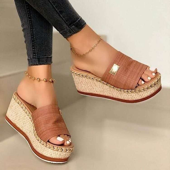 Women's  Orthopedic Espadrille Wedge Sandals with Open Toe