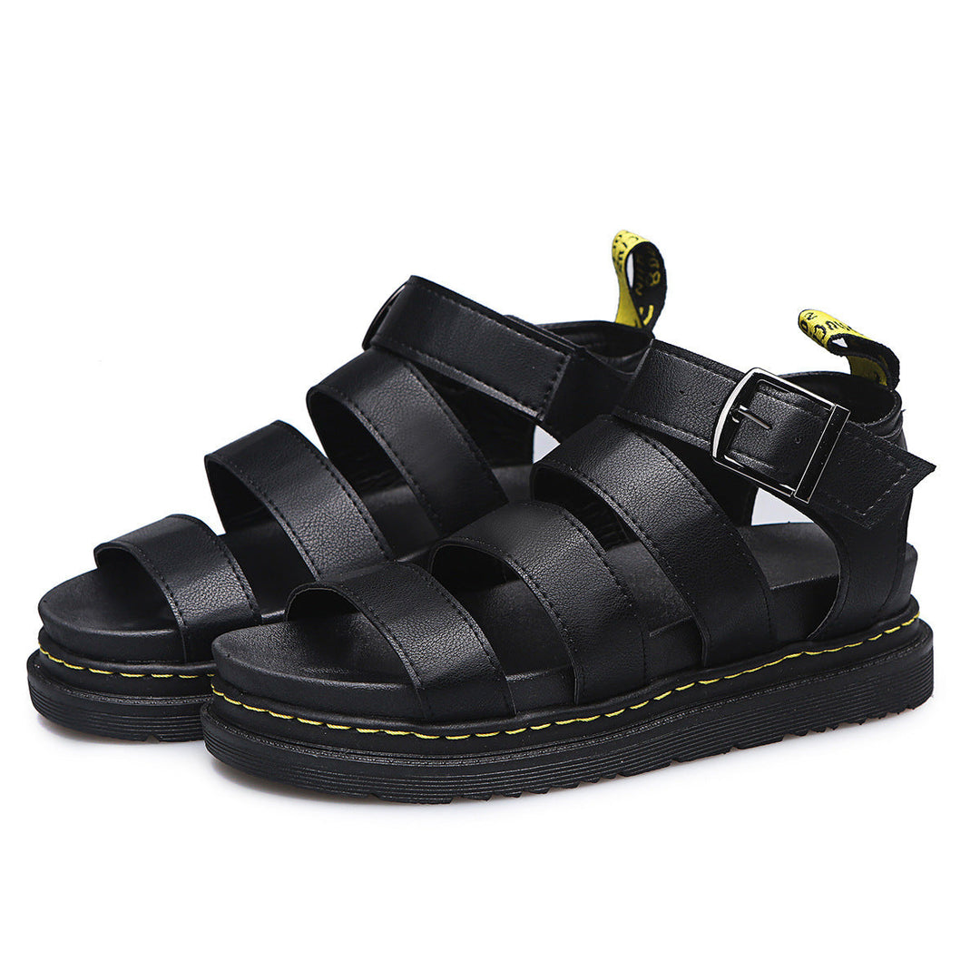 Women's Orthopedic Chunky Platform Sandals with Ankle Buckle