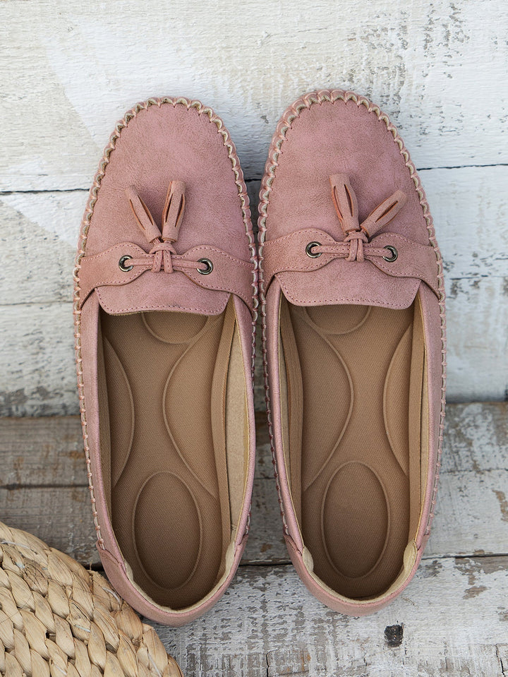 Women's Orthopedic Moccasin Loafers with Tassel