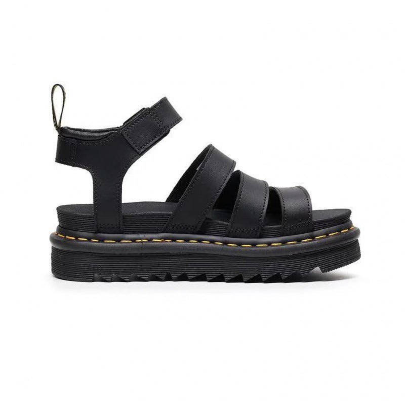 Women's Orthopedic Chunky Platform Sandals with Ankle Buckle