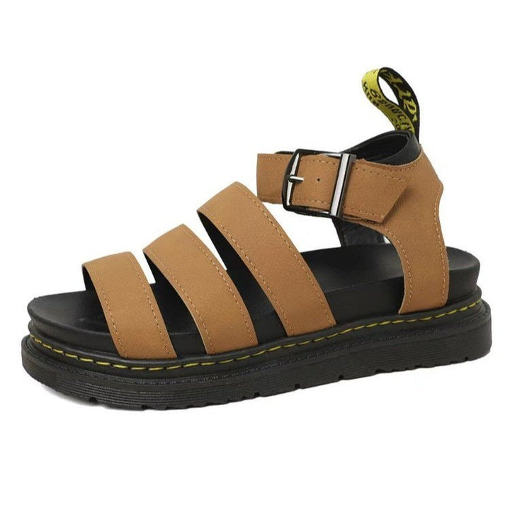 Women's Orthopedic Chunky Platform Sandals with Ankle Buckle