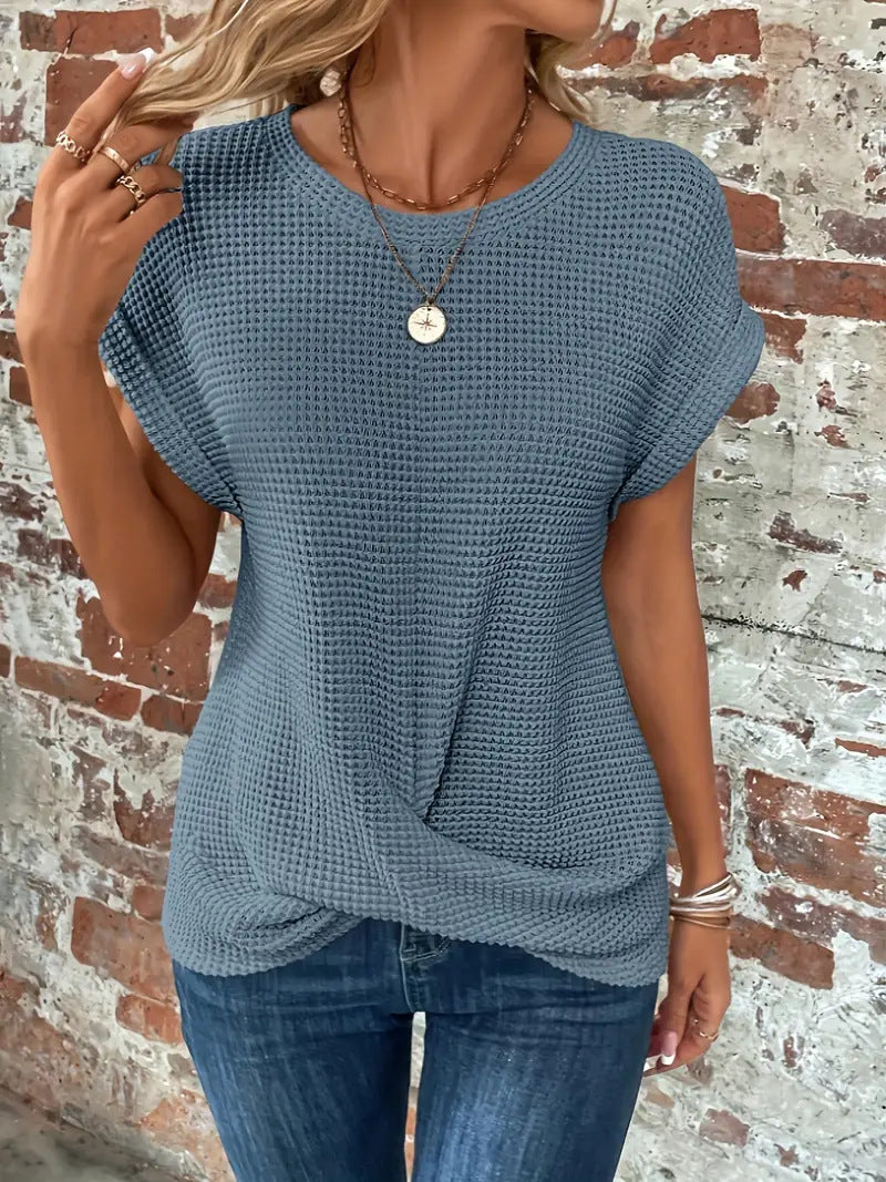 Women's Twist-Front Top with Batwing Sleeves