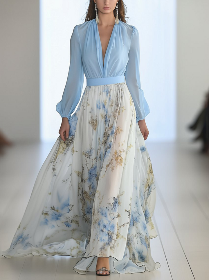 Niamh | Boho Floral Maxi Dress V-Neck