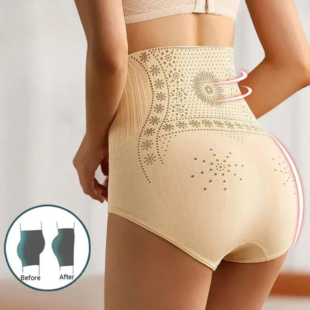 Women's High Waist Shaping Briefs with Tummy Control Panel