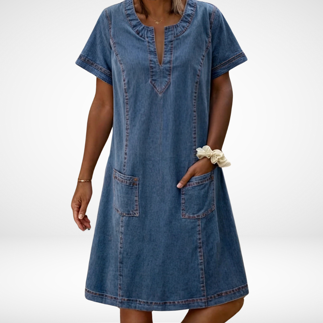 Megan | Midi Summer Dress with Front Pockets
