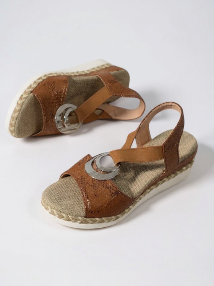 Women's Orthopedic Slingback Platform Sandals with Wide Strap