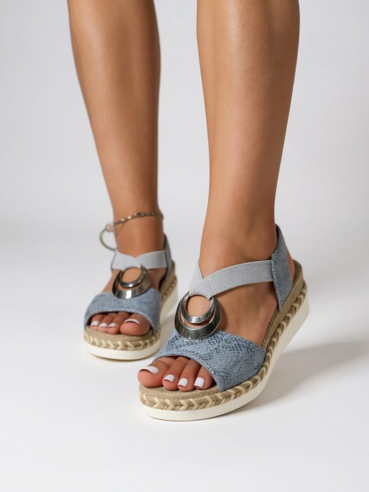 Women's Orthopedic Slingback Platform Sandals with Wide Strap