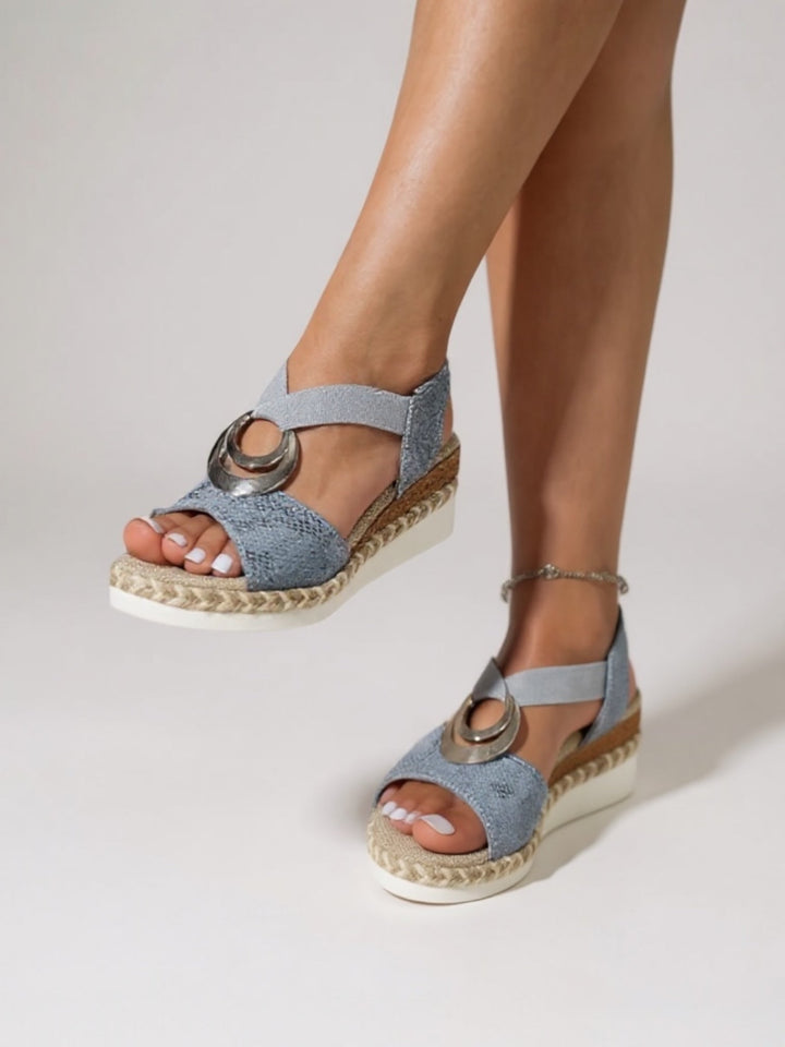 Women's Orthopedic Slingback Platform Sandals with Wide Strap
