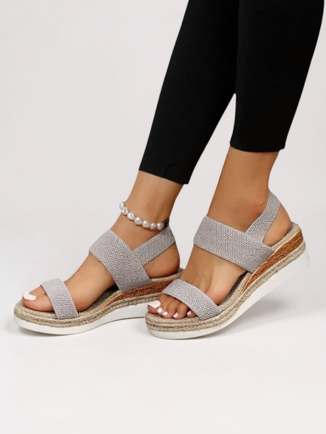 Women's Orthopedic Platform Sandals with Wide Forefoot Strap