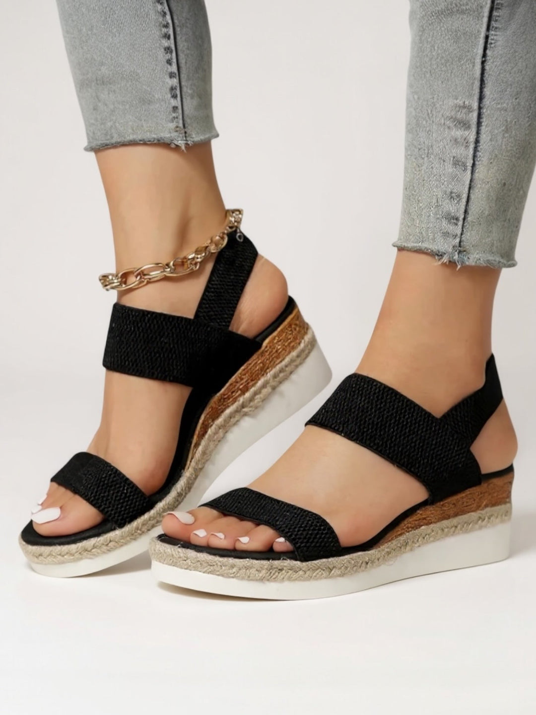 Women's Orthopedic Platform Sandals with Wide Forefoot Strap