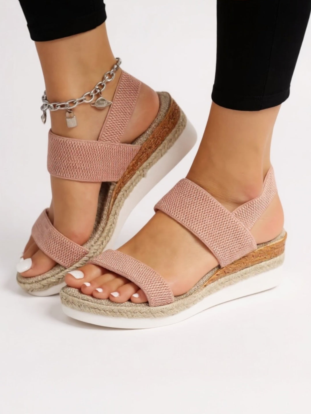 Women's Orthopedic Platform Sandals with Wide Forefoot Strap