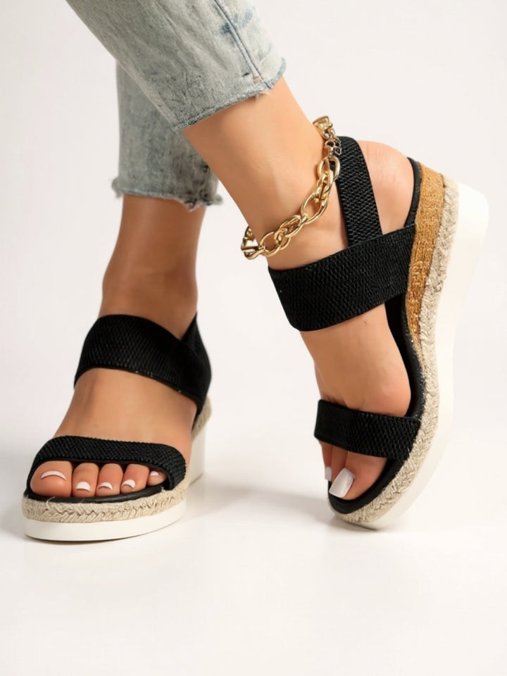 Women's Orthopedic Platform Sandals with Wide Forefoot Strap