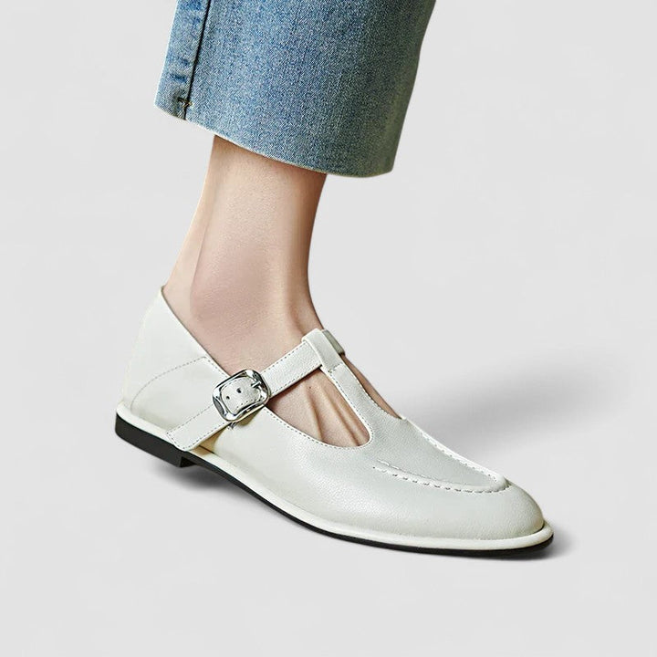 Women's Orthopedic T-Strap Mary Jane Flats with Round Toe
