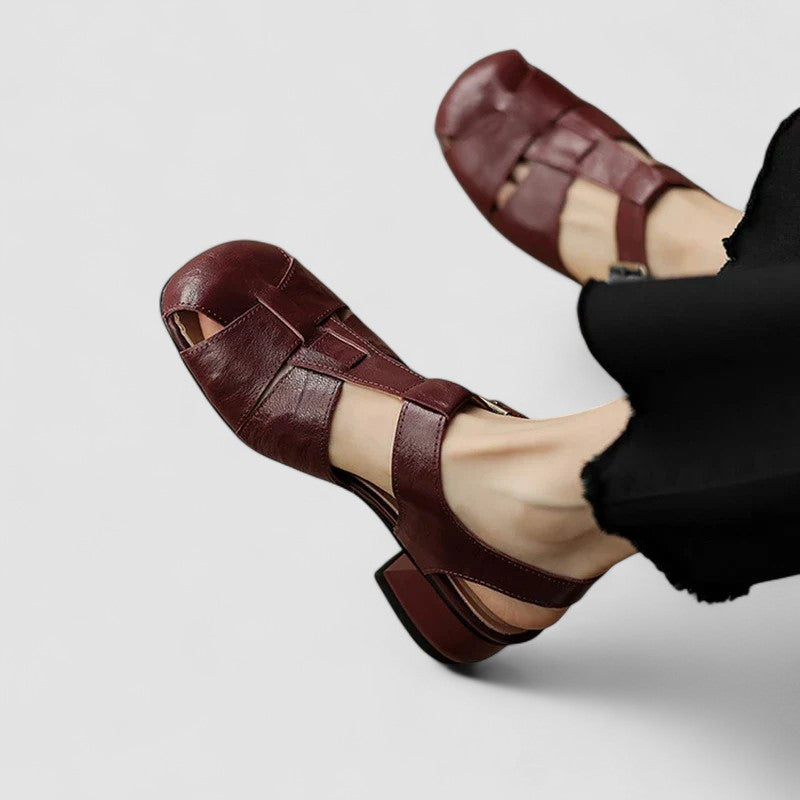 Women's Orthopedic Closed Toe Sandals with Side Buckle