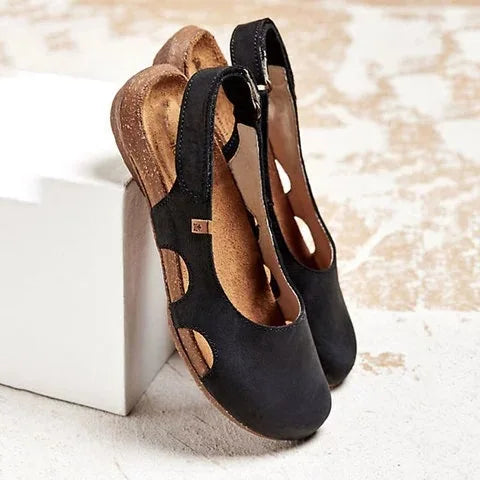 Robin | Orthopedic Flat Sandal with Cutout Detail