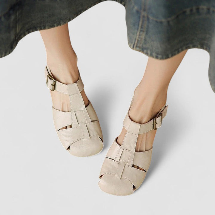 Women's Orthopedic Closed Toe Sandals with Side Buckle