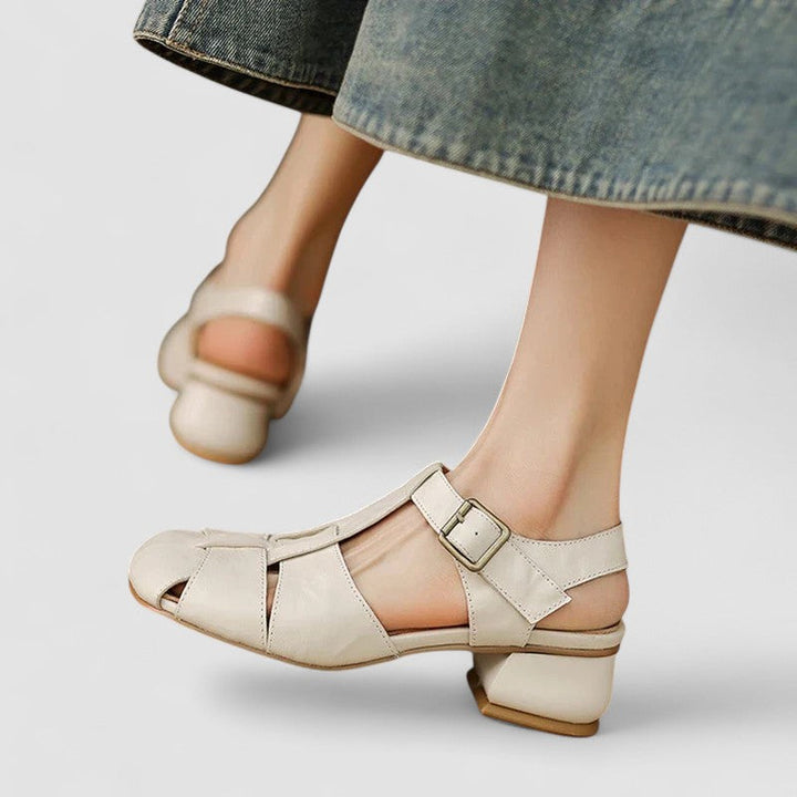 Women's Orthopedic Closed Toe Sandals with Side Buckle