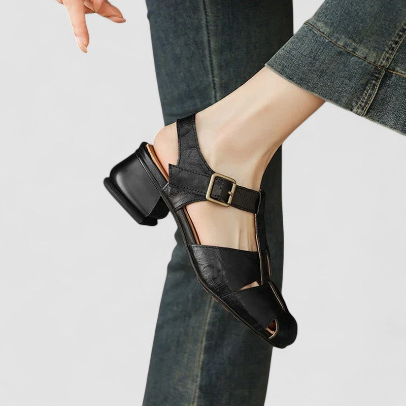 Women's Orthopedic Closed Toe Sandals with Side Buckle