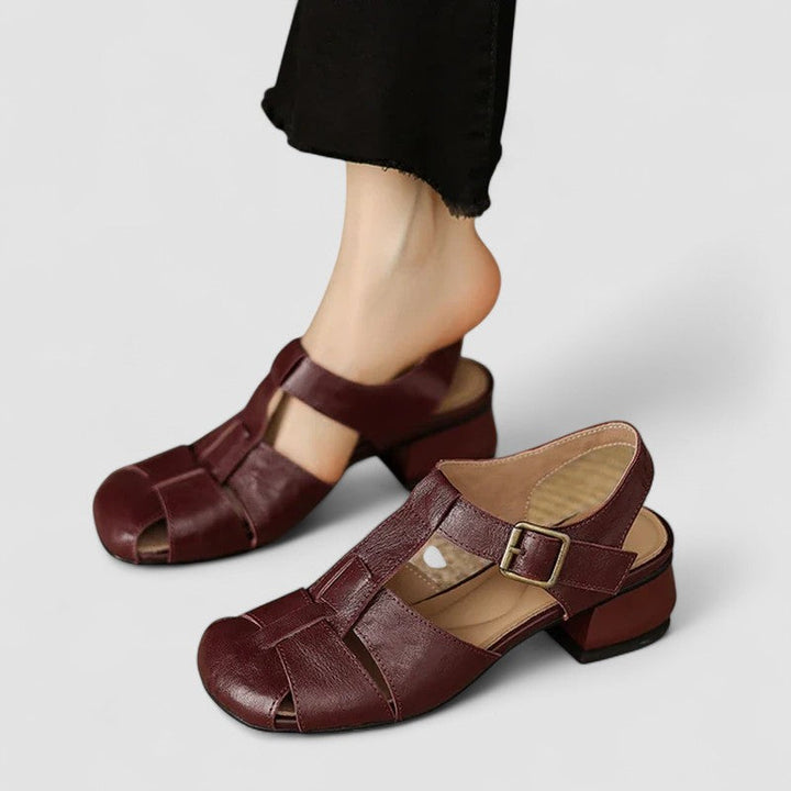 Women's Orthopedic Closed Toe Sandals with Side Buckle