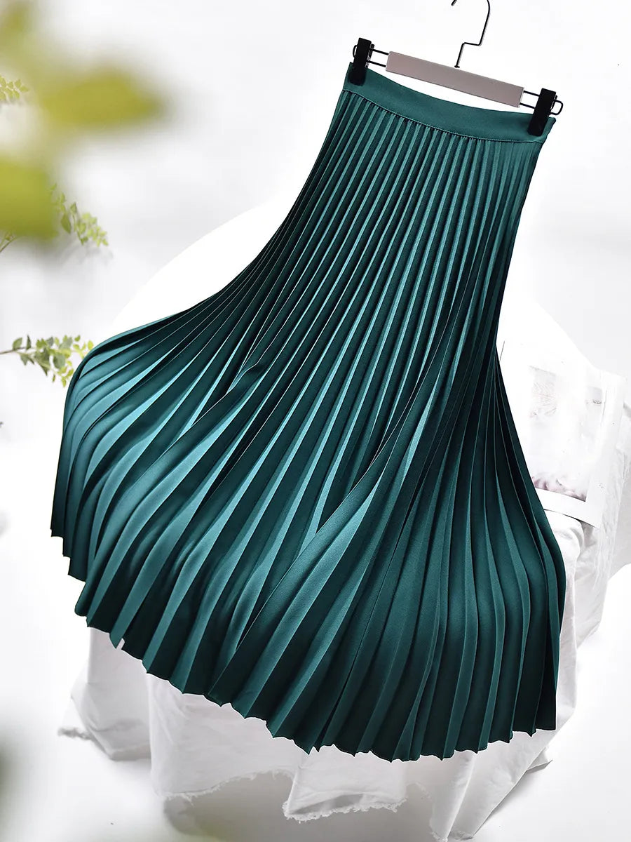 Clara | Pleated Maxi Skirt