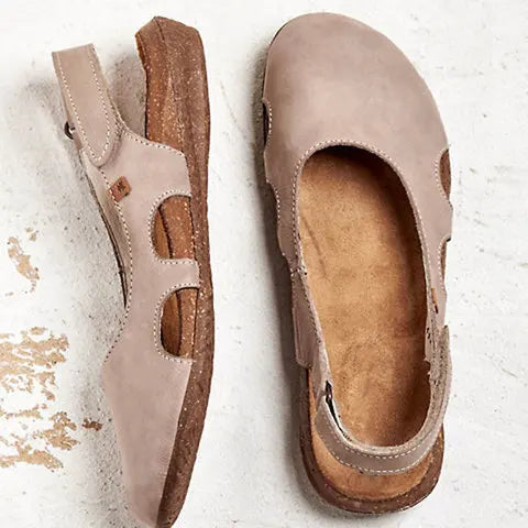 Robin | Orthopedic Flat Sandal with Cutout Detail