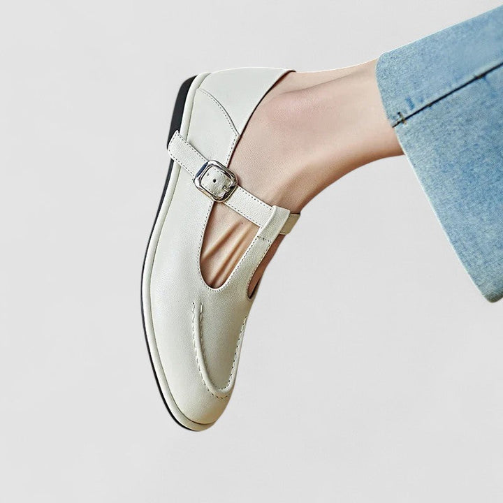 Women's Orthopedic T-Strap Mary Jane Flats with Round Toe