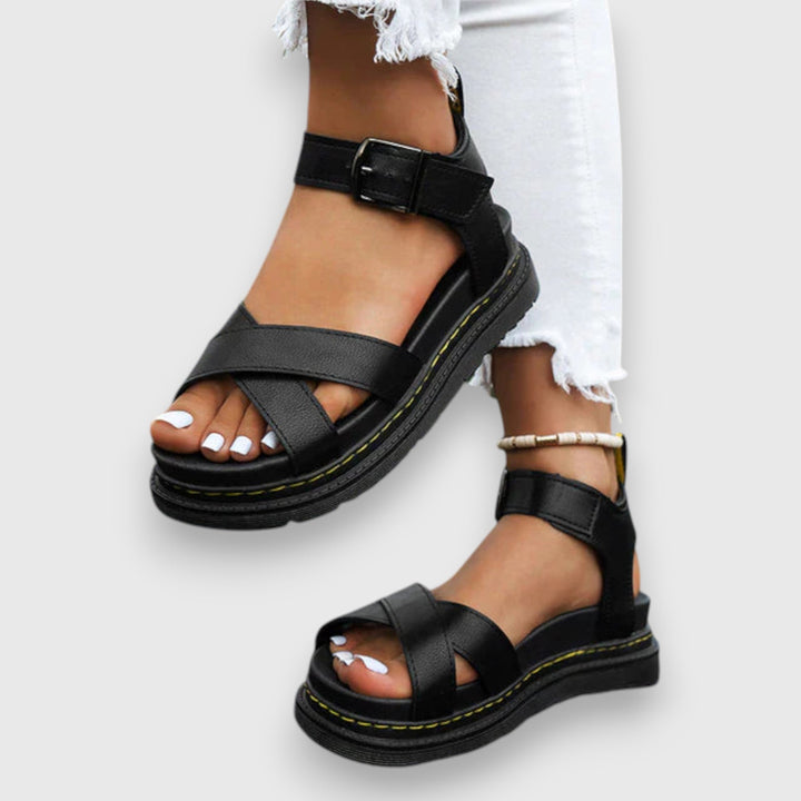Women's Orthopedic Chunky Platform Sandals with Ankle Strap