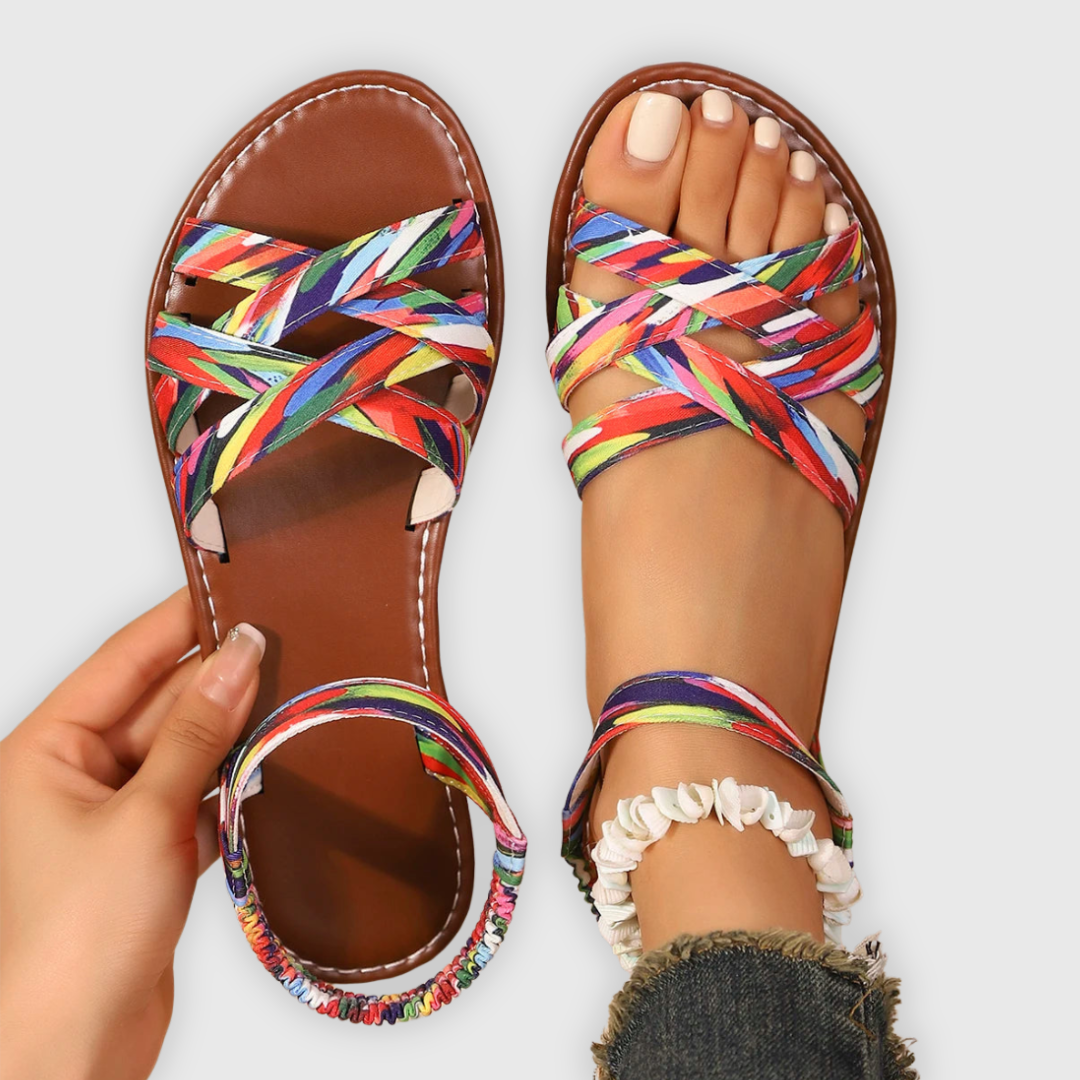 Sophia | Orthopedic Flat Sandal with Braided Strap