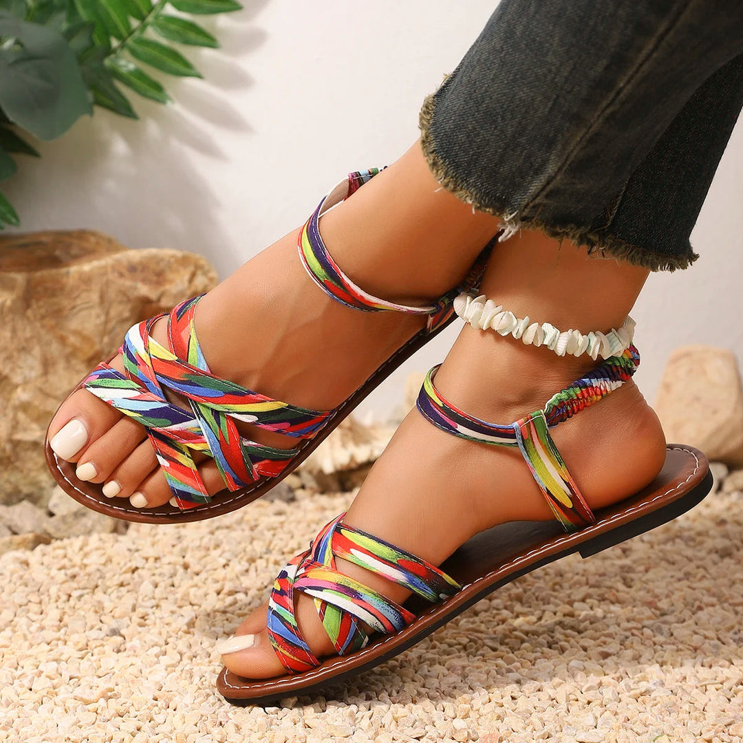 Sophia | Orthopedic Flat Sandal with Braided Strap