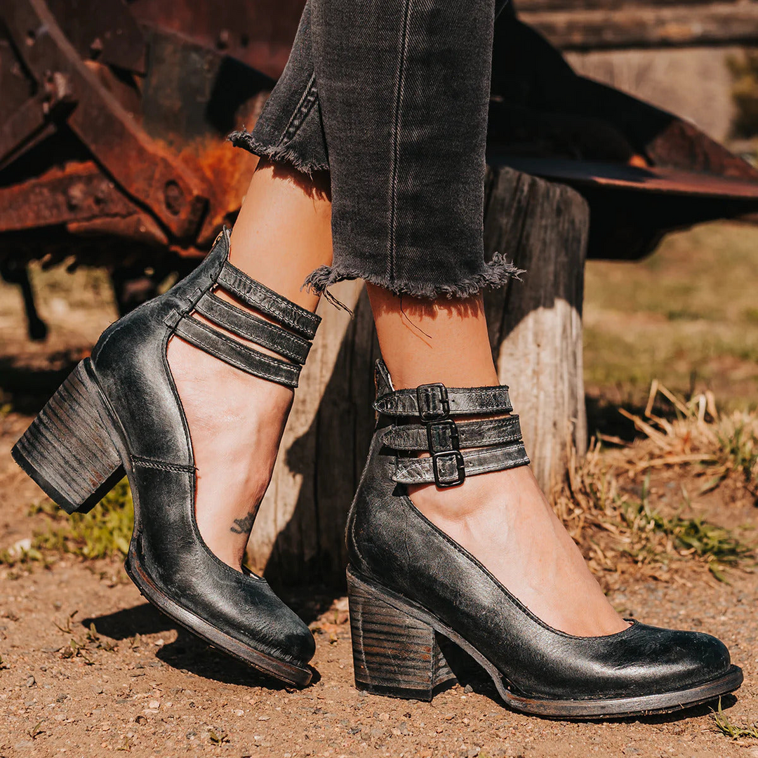 Vera | Orthopedic Block Heel Sandals with Strappy Detail