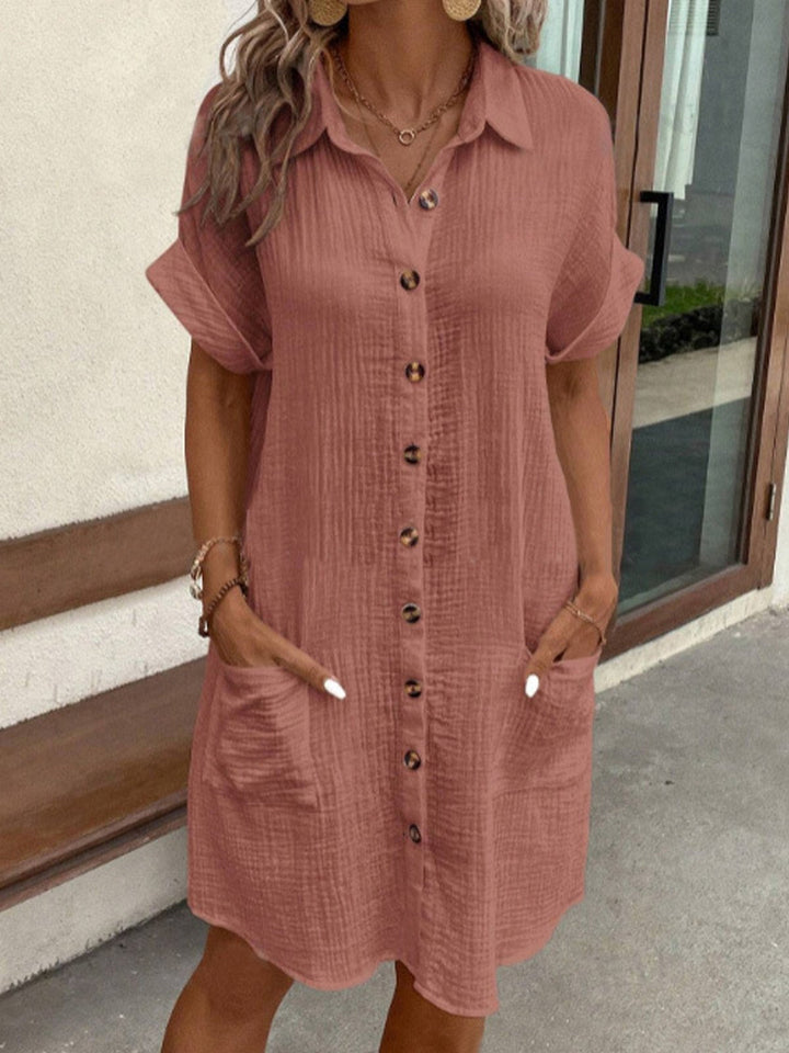 Brooklyn | Midi Shirt Dress with Front Pockets