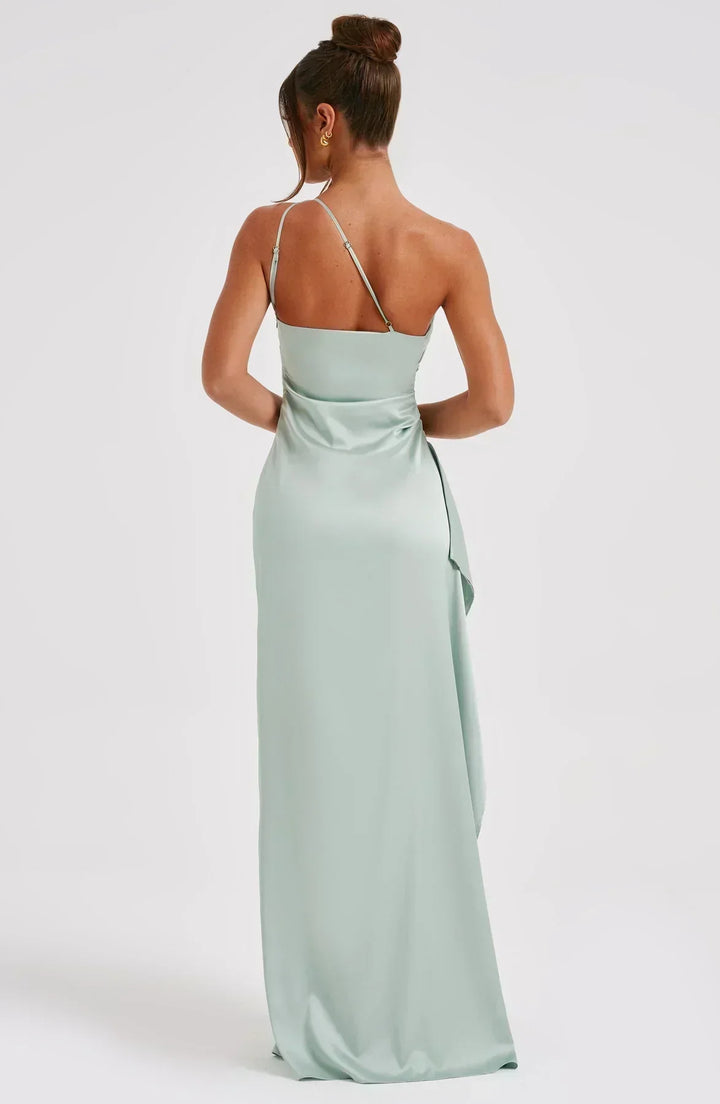 Dakota | Maxi Wedding Guest Dress with One Shoulder and Side Slit