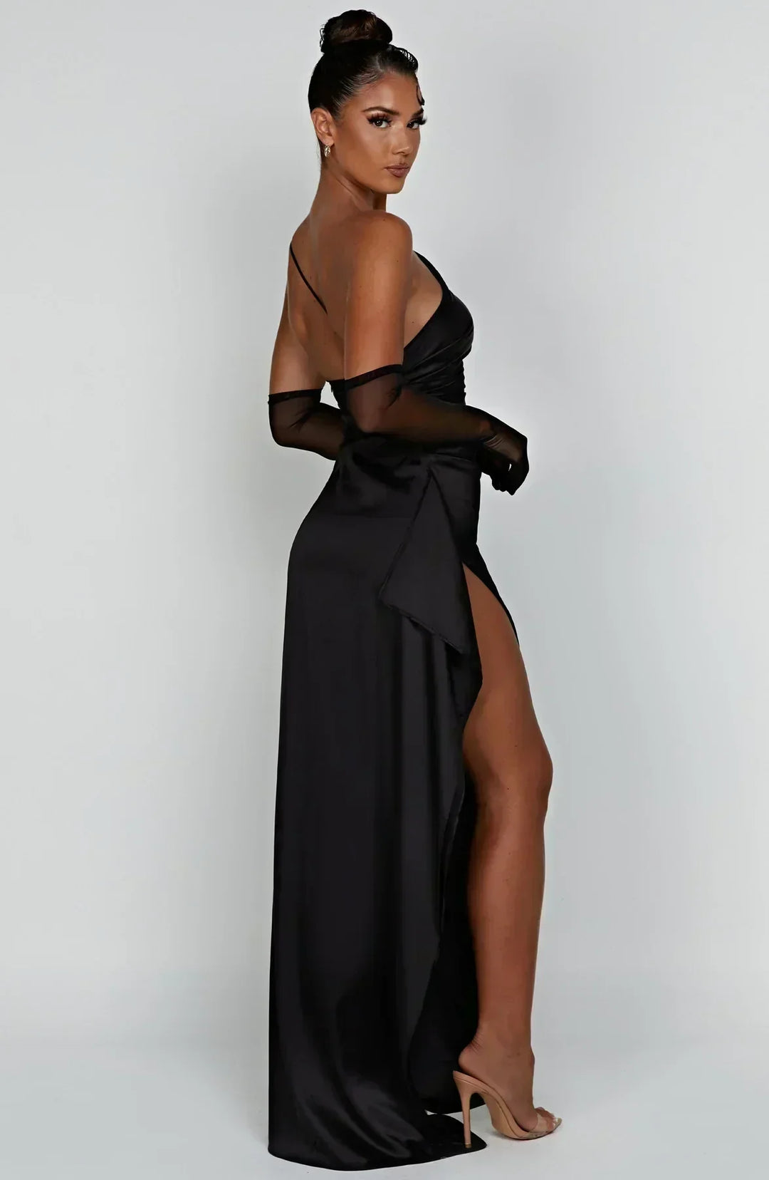 Dakota | Maxi Wedding Guest Dress with One Shoulder and Side Slit