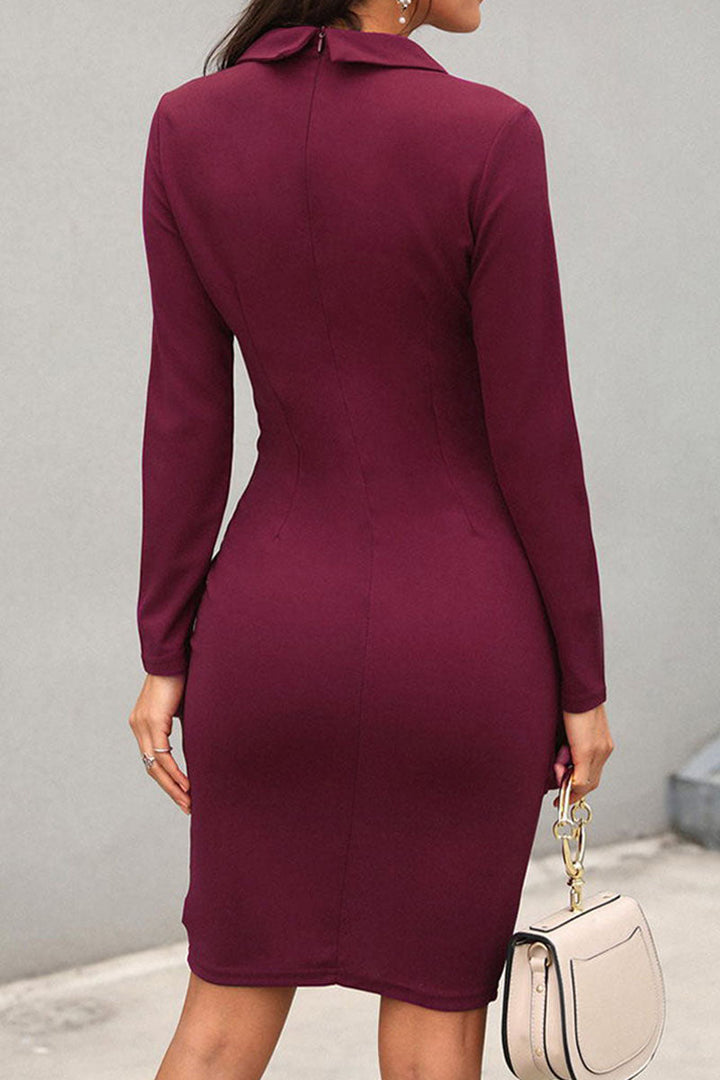 Charlotte | Mini Blazer Dress with Lapel Collar and Button Front