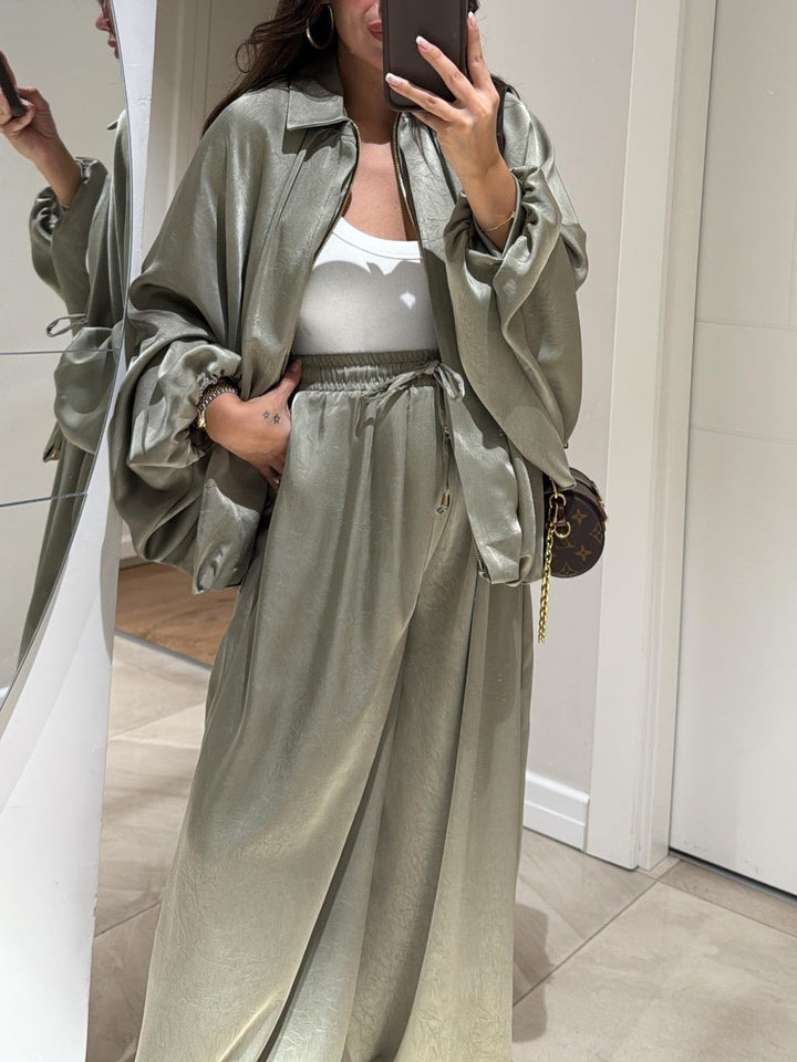 Harper | Two-Piece Set with Jacket and Wide Leg Trousers