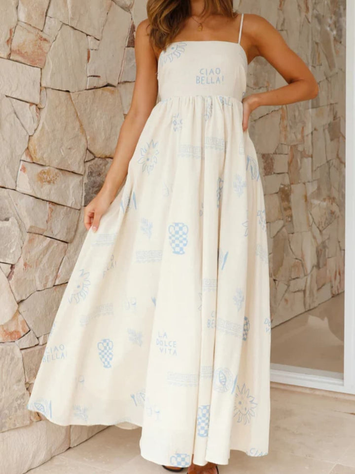 Lyra | Summer Maxi Dress Open Back