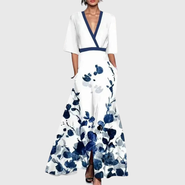 Candice | Floral Maxi Dress V-Neck Spring