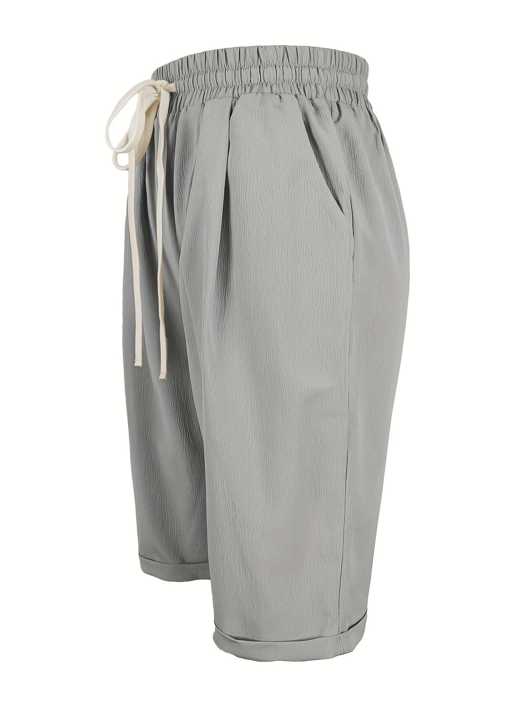 Lara | Capri Shorts with Drawstring Waist and Cuffed Hem