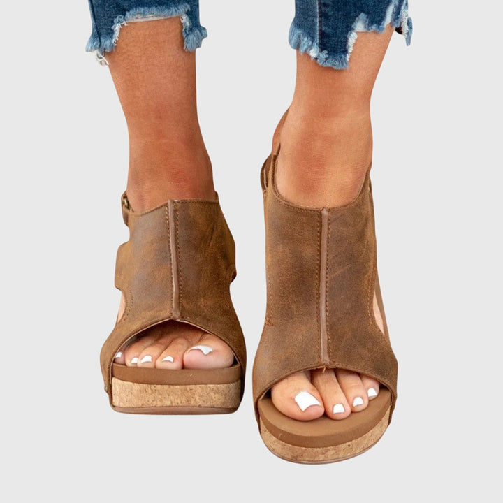 Adela | Orthopedic Wedge Sandal with Slingback Strap