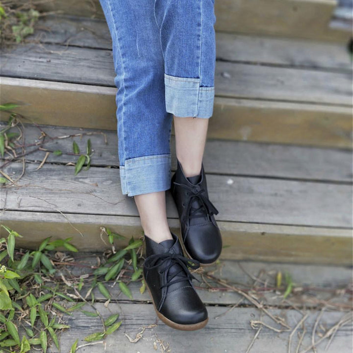 Women's Orthopedic Chukka Ankle Boots with Flat Sole