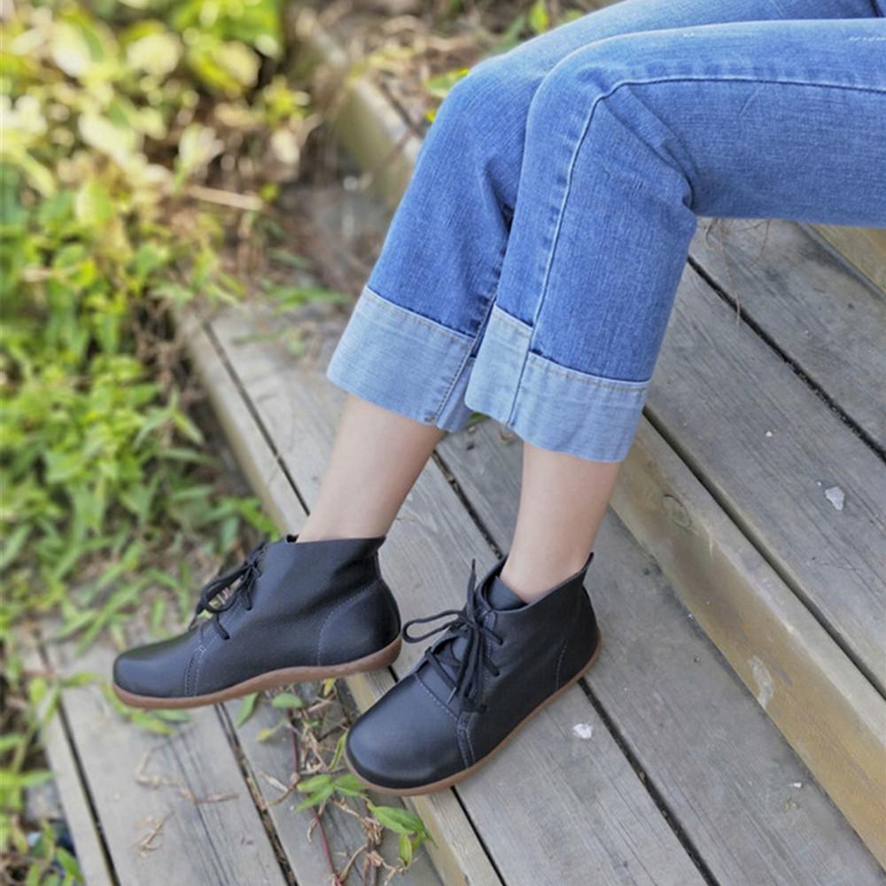 Women's Orthopedic Chukka Ankle Boots with Flat Sole